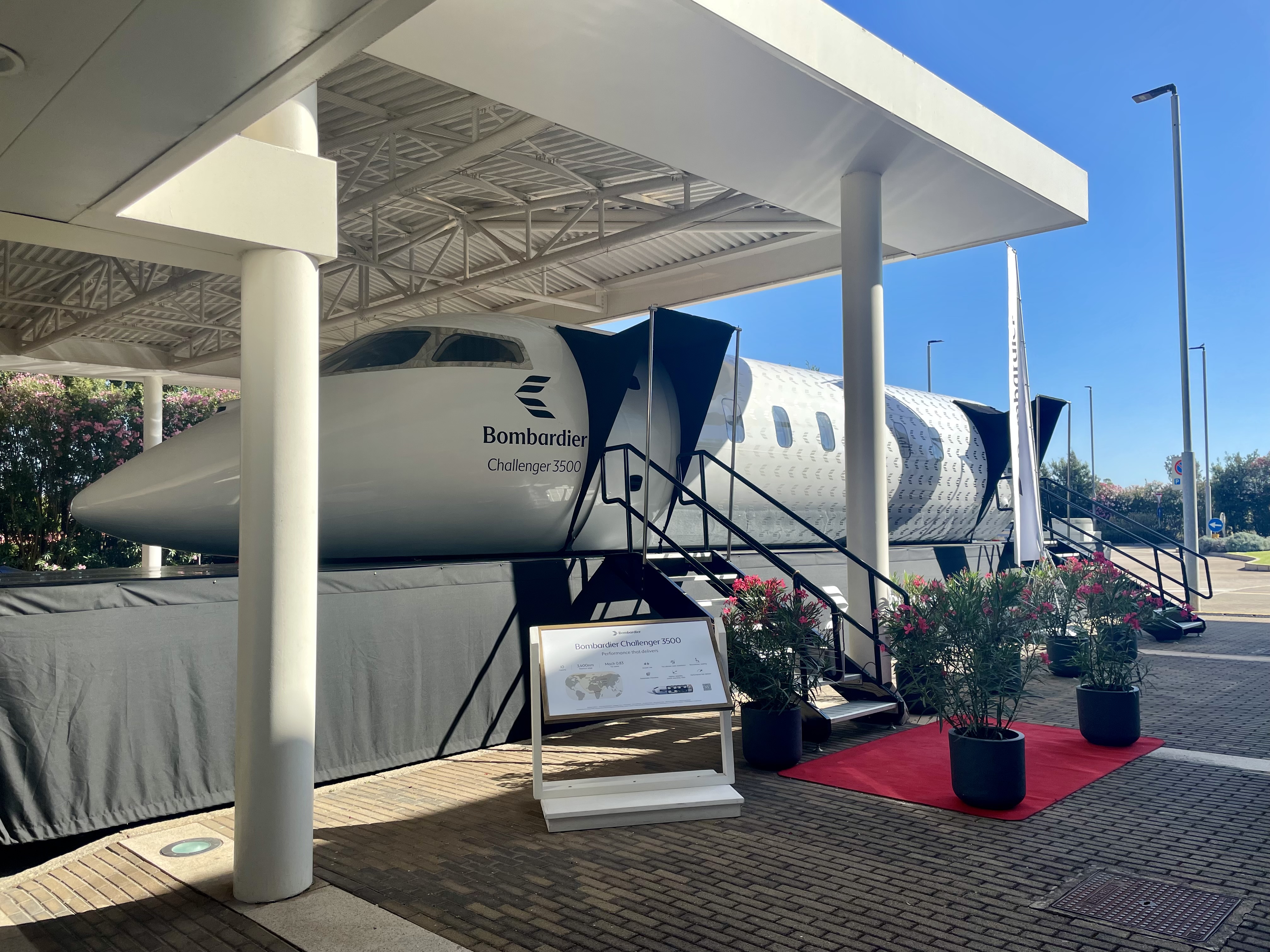 The Bombardier Challenger 3500 aircraft mockup