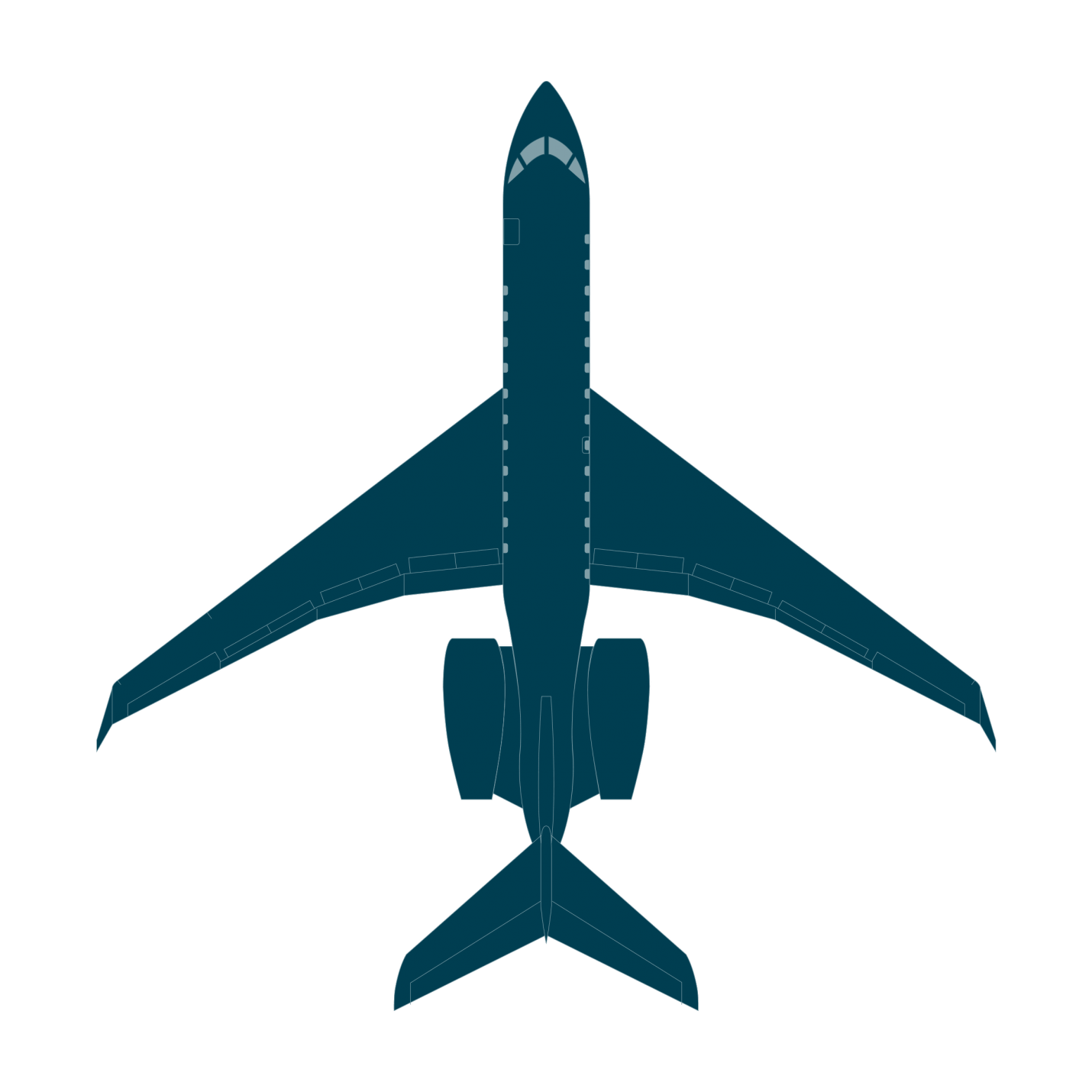 Global 5500 top view blueprint